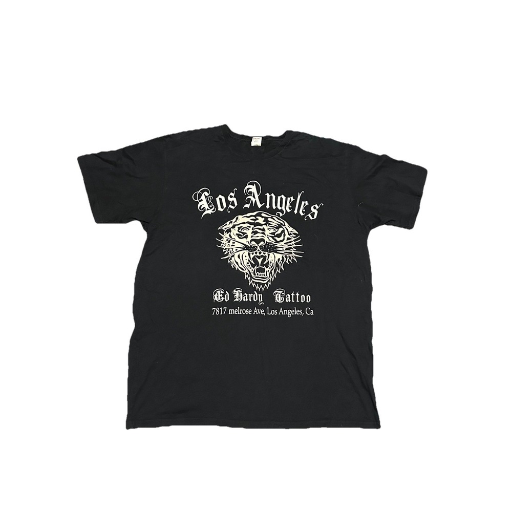Vintage Y2K Ed‎ Hardy Original Store On Melrose T Shirt Size XXL Black